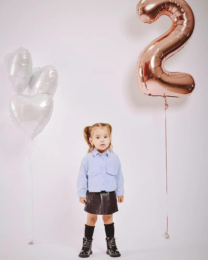 Rose Gold Number 9 Balloon 40 Inch - Image 2