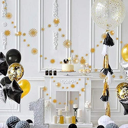 pinkblume Gold Star Party Decorations Kit Sparking Twinkle Star Garland Glitter - Image 6