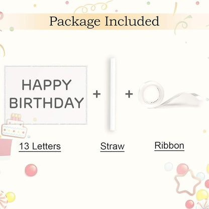 16 Inch Rose Gold Happy Birthday Balloons Banner, Aluminum Foil Letters Happy - Image 6