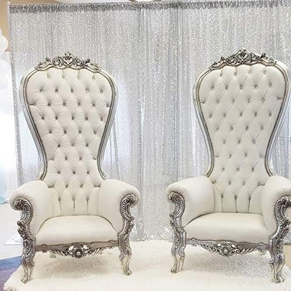 Eternal Beauty Silver 3mm Sequin Backdrop 6x6 Ft - Image 7