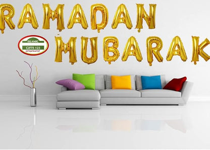 16in Rose Gold Eid MUBARAK Foil Balloons - Image 9