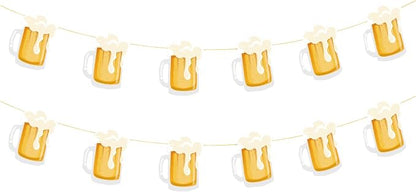 Beer Birthday Banner for Beer Party and Birthday Wedding Party Supplies by OSAMUHA