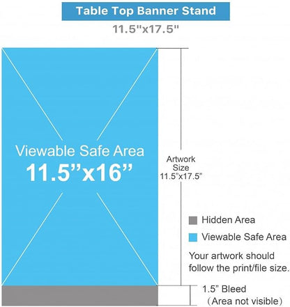 Tabletop Retractable Banner, 8.5” x 11”, Customizable Print, Custom Mini - Image 3