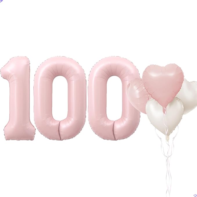 Baby Pink Number balloons by Unknown