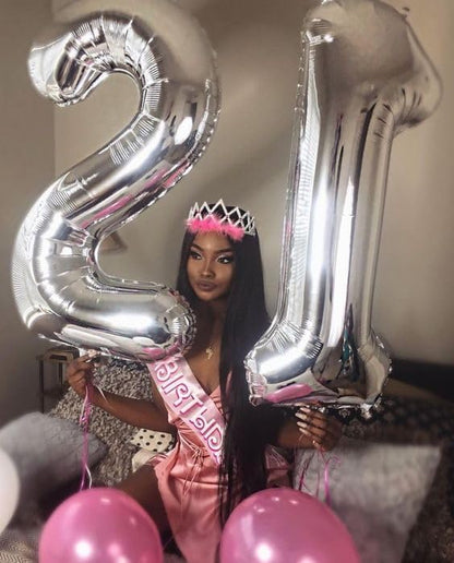 Silver Number 60 Balloon 40 Inch - Image 4