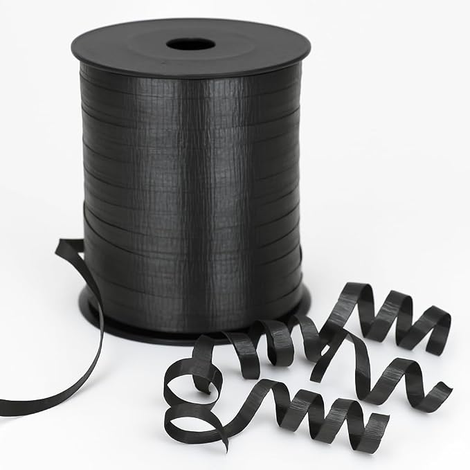 500 Yards Black Curling Ribbon/Balloon Ribbon/Balloon Strings/Gift Wrapping by GIFTEXPRESS