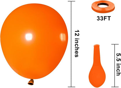 KBZVNAF Orange Latex Party Balloons 50 Pack 12 inch | Helium Matte Orange - Image 2