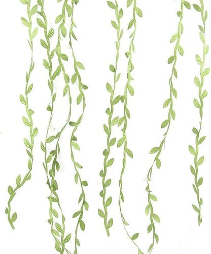 66 Ft Leaf Ribbon, Artificial Eucalyptus Garland Rattan Leaf String | - Image 5