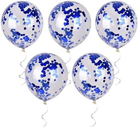 Blue Confetti Balloons 12 inch - Image 4