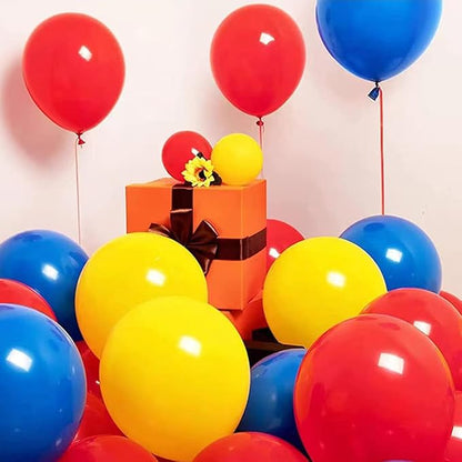 300 Pack Blue Red and Yellow Balloons - Image 4