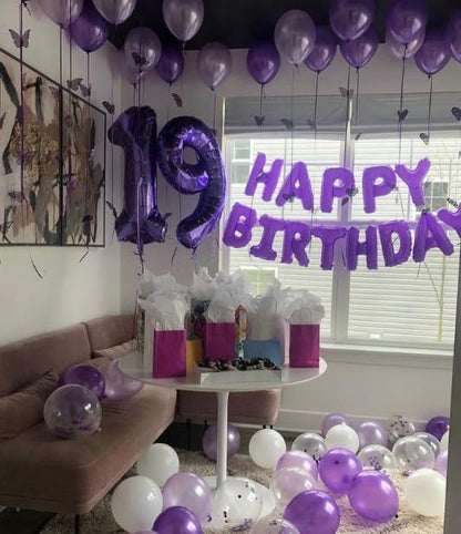 Purple Number 9 Balloon 40 inch, Balloon numbers party supplies, deco photo - Image 5