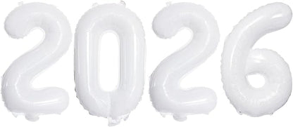 2026 Foil Number Balloons for 2026 New Year Eve Festival Party Supplies by GOER