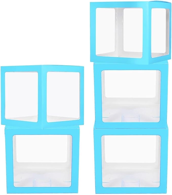 uxcell 6 Pcs Party Balloon Boxes, Transparent Balloon Boxes by uxcell