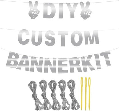 129Pcs Glitter Customizable Banner Kit DIY Custom Letter Banners DIY Happy - Image 3