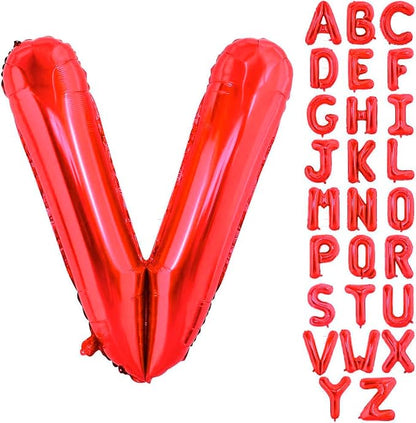 Red Letter V Balloons, V Balloon 40 Inch V Balloons Letter - Image 2