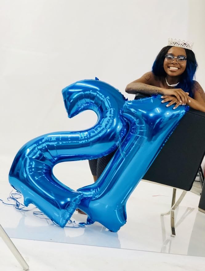 Number 20 Balloons 40 Inch for 20 2026 Birthday Party Decoration, Dark Blue | - Image 3