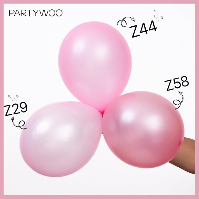 PartyWoo Pearl Pink Balloons 100pcs Light Pastel Baby Pale Pink Color | 5 Inch - Image 5