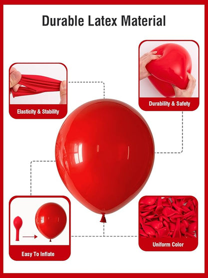 Red Balloons 12 Inch 60 PCS Red Latex Balloons - Image 4