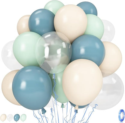 Under The Sea Balloons, Baby Light Green Sand White Latex Balloon by Govpy