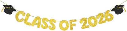 Fulmoon Congrats Grad Class of 2026 Banner Graduation Party Decor Class of 2026 by Fulmoon