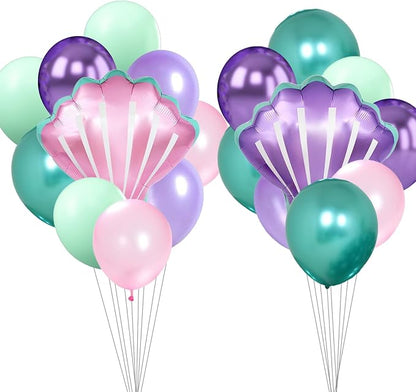 Sea Shells Balloons Multi-color Sea Shells Foil Mylar Balloon by OSAMUHA