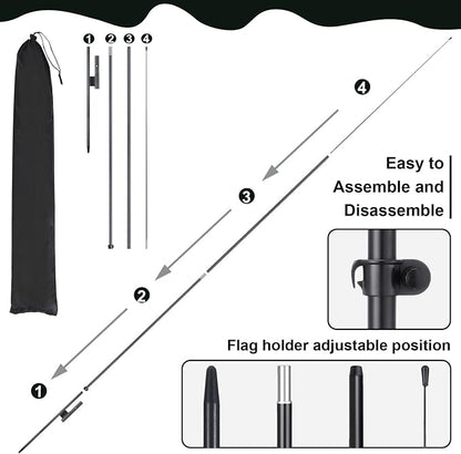 Buryeah 2 Sets Welcome Feather Flag Sign Kit Welcome Banners Swooper Flag - Image 7