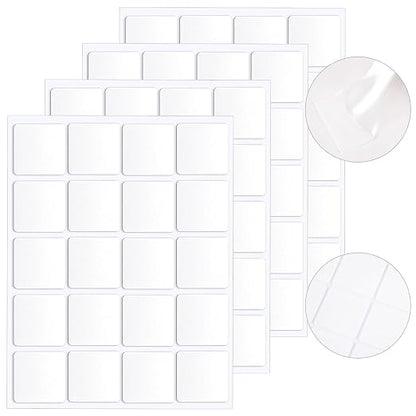 JANYUN 140 Pcs Double Sided Sticky Dots, 40 mm Square Putty Sticky Tack | Clear by JANYUN