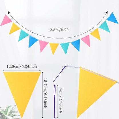 Outus 6 Pack 72 Flags/8.2 ft Rainbow Pennant Banner - Image 3