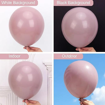 RUBFAC 135pcs Dusty Pink Balloons, Latex Boho Blush Pink Balloon Different - Image 4