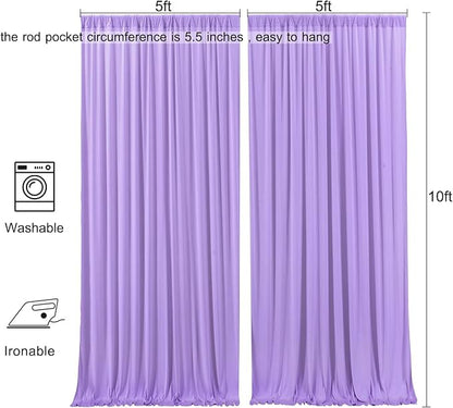 AK TRADING CO. 10 feet x 10 feet Polyester Backdrop Drapes Curtains Panels - Image 7