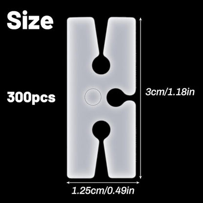 300 PCS Balloon Clips H Shape, Plastic Balloon Ties - Image 2