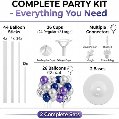 Balloon Column Stand Kit with Balloons, Base and Pole, Balloon Column Kit - Image 2