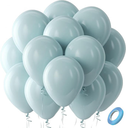 Bezente Dusty Blue Latex Party Balloons by Bezente