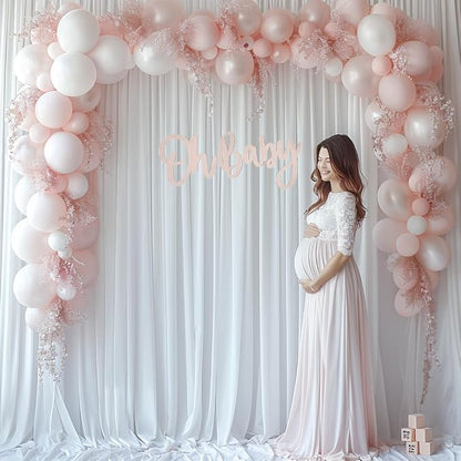 30x10ft Wrinkle Free White Backdrop Curtain - Image 7