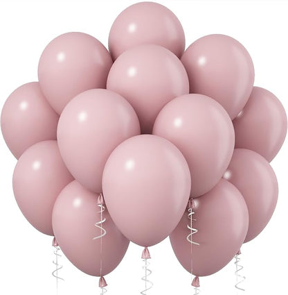 Jobkoo Pink Balloons, 12 Inch 30 Pcs Boho Blush Pink Party Balloon Dusty Rose by Jobkoo