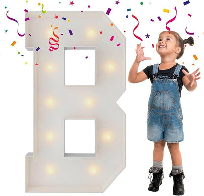 3FT Marquee Light Up Letters, Large Marquee Letters, Mosaic Balloon Frame Big by MerryMosaics