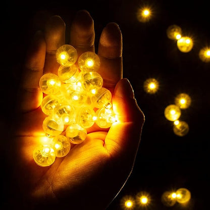 100pcs Yellow LED Balloon Light, Tiny Led Lights Round LED Ball Lamp - Image 3