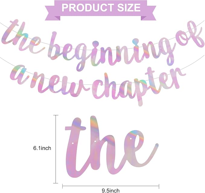 BEISHIDA Rainbow Pink Pre-Strung The Beginning of A New Chapter Banner | - Image 2