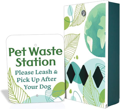 Zero Waste USA - DISPENSE-ART™ Roll Bag Dispenser & Sign - Watercolor Earth | by ZEROWASTEUSA