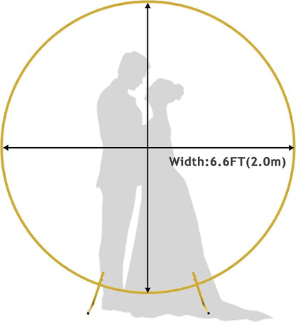 Round Backdrop Stand 6.6FT Gold Metal Circle Balloon Arch Frame | Metal Circle - Image 4