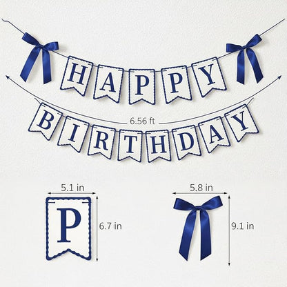 Navy Blue Happy Birthday Banner - Image 2