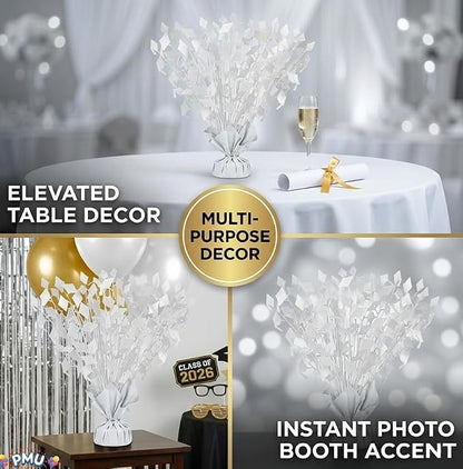 PMU 3 Pcs White Graduation Balloon Weights, Graduation Centerpieces - Image 4
