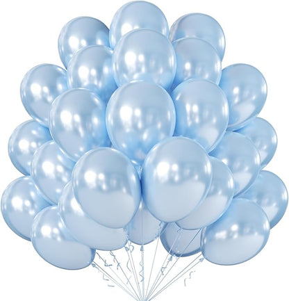 12 Inch Pearl Light Blue Balloons, Baby Shower, Graduate Party Decorations by KALOR