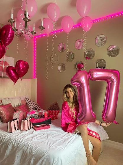 7 Balloon Number 40 Inch Hot Pink Balloons - Image 2