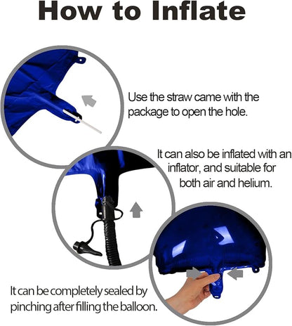 40 Inch Navy Blue Big Number 19 Balloon 0-9 Large Helium | Royal Blue Balloons - Image 2
