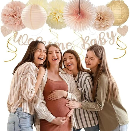 Champagne-Gold Beige Fall Baby-Shower Party-Decorations - Image 6