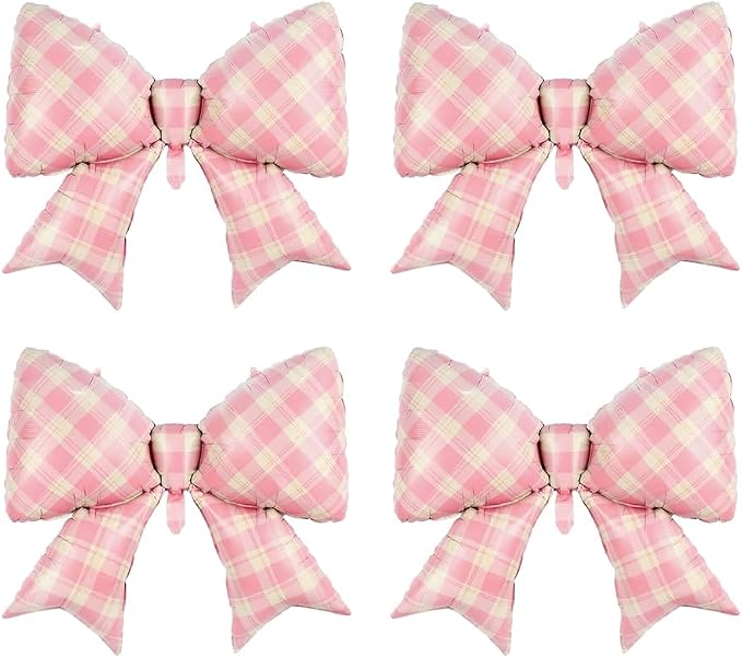 4pcs Jumbo Oversized Ribbon Balloons Coquette Bow Balloons Bow Party Coquette by Unknown