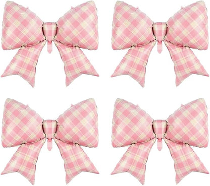 4pcs Jumbo Oversized Ribbon Balloons Coquette Bow Balloons Bow Party Coquette by Unknown