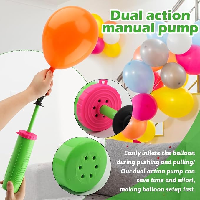 2pcs Balloon Pump Hand Two-Way Dual Action inflate, - Image 3