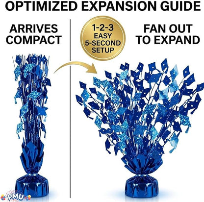PMU Blue Graduation Balloon Weights, Graduation Centerpieces - Image 5